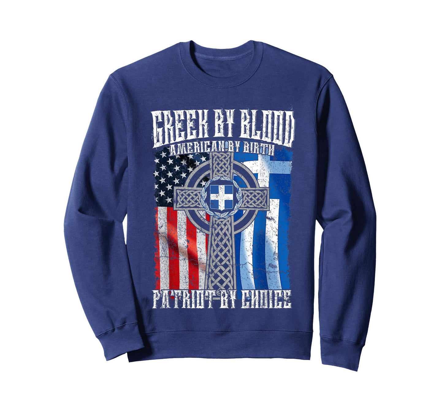 Greek by Blood American by Birth Patriot by Choice Flag T-Shirt