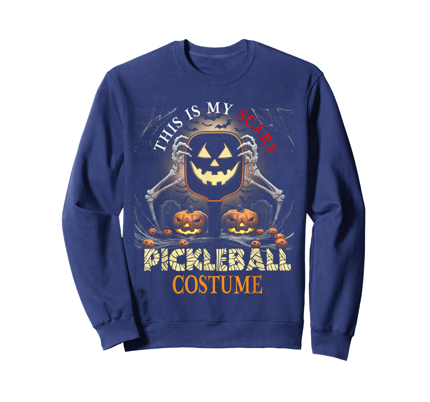 This Is My Scary Pickleball Costume Halloween Skeleton Lover T-Shirt