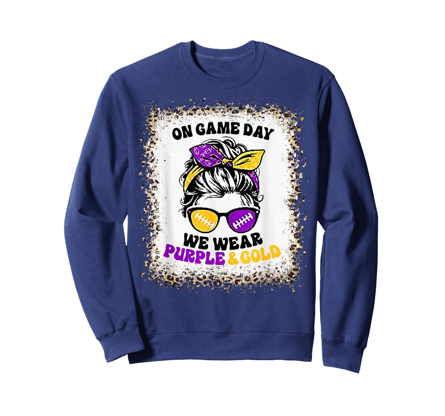 On Gameday Football We Wear Purple and Gold Game Day T-Shirt