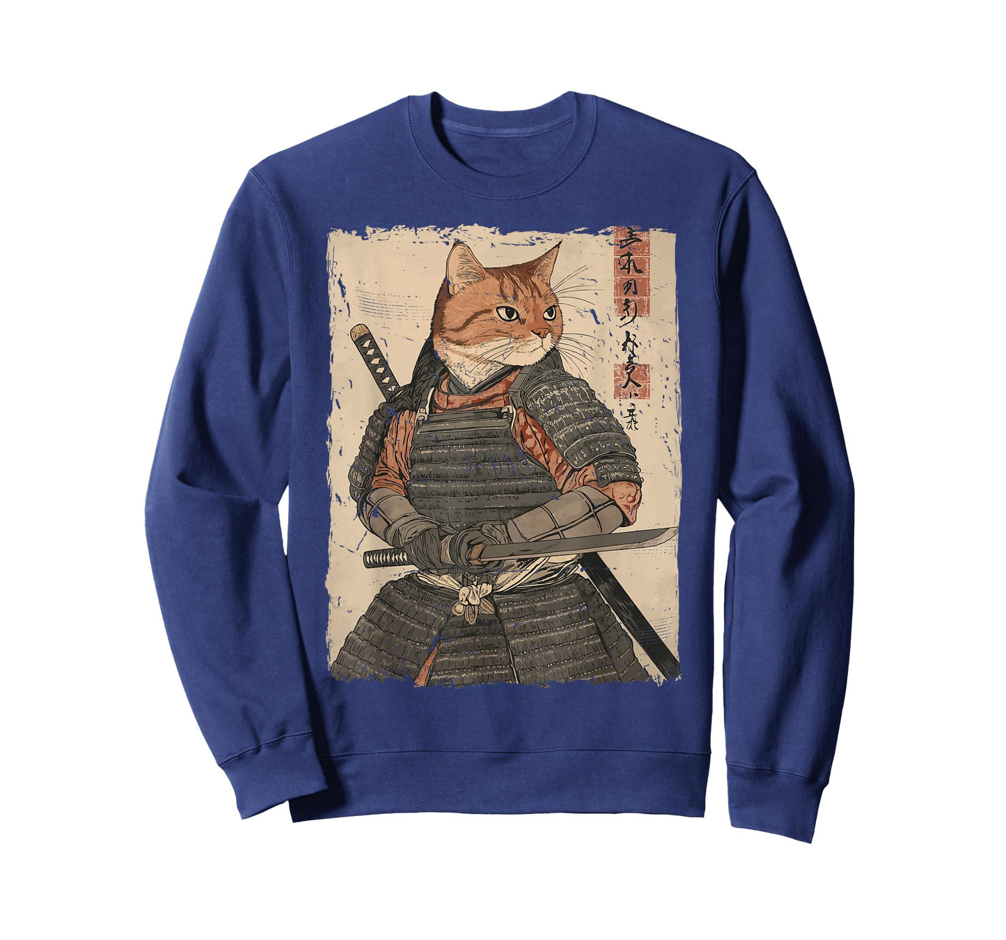 Samurai Cat Warrior Japanese Ukiyo-e Artwork Cat Samurai T-Shirt