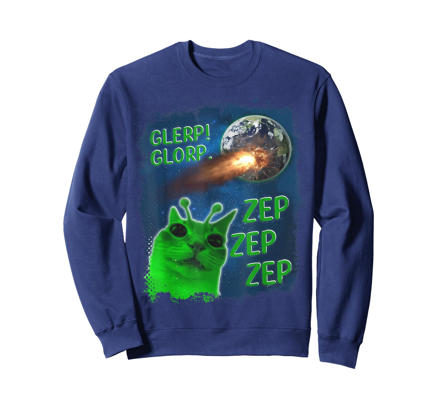 Glerp Glorp Funny Alien Cat T-Shirt