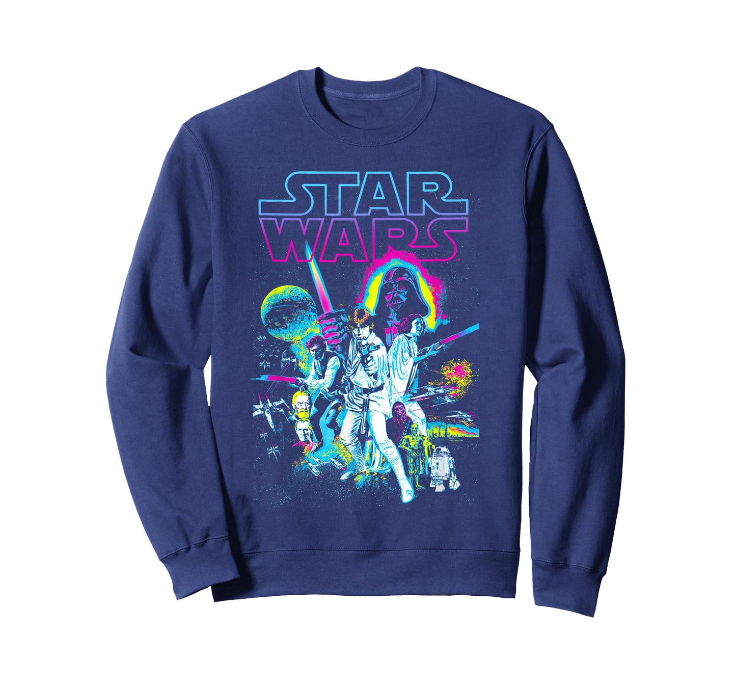 Star Wars Vintage Neon Splatter Movie Poster T-Shirt
