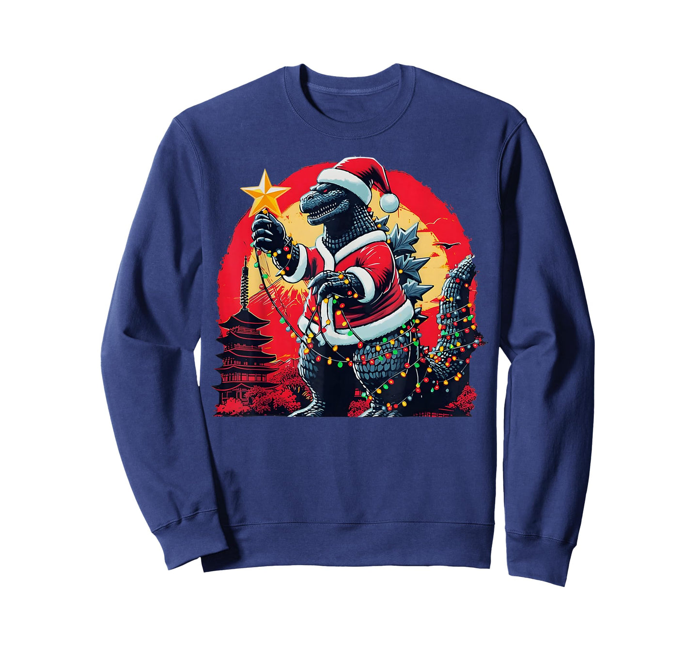 Xmas Christmas Santazilla Funny Holiday Monster Dinosaur T-Shirt