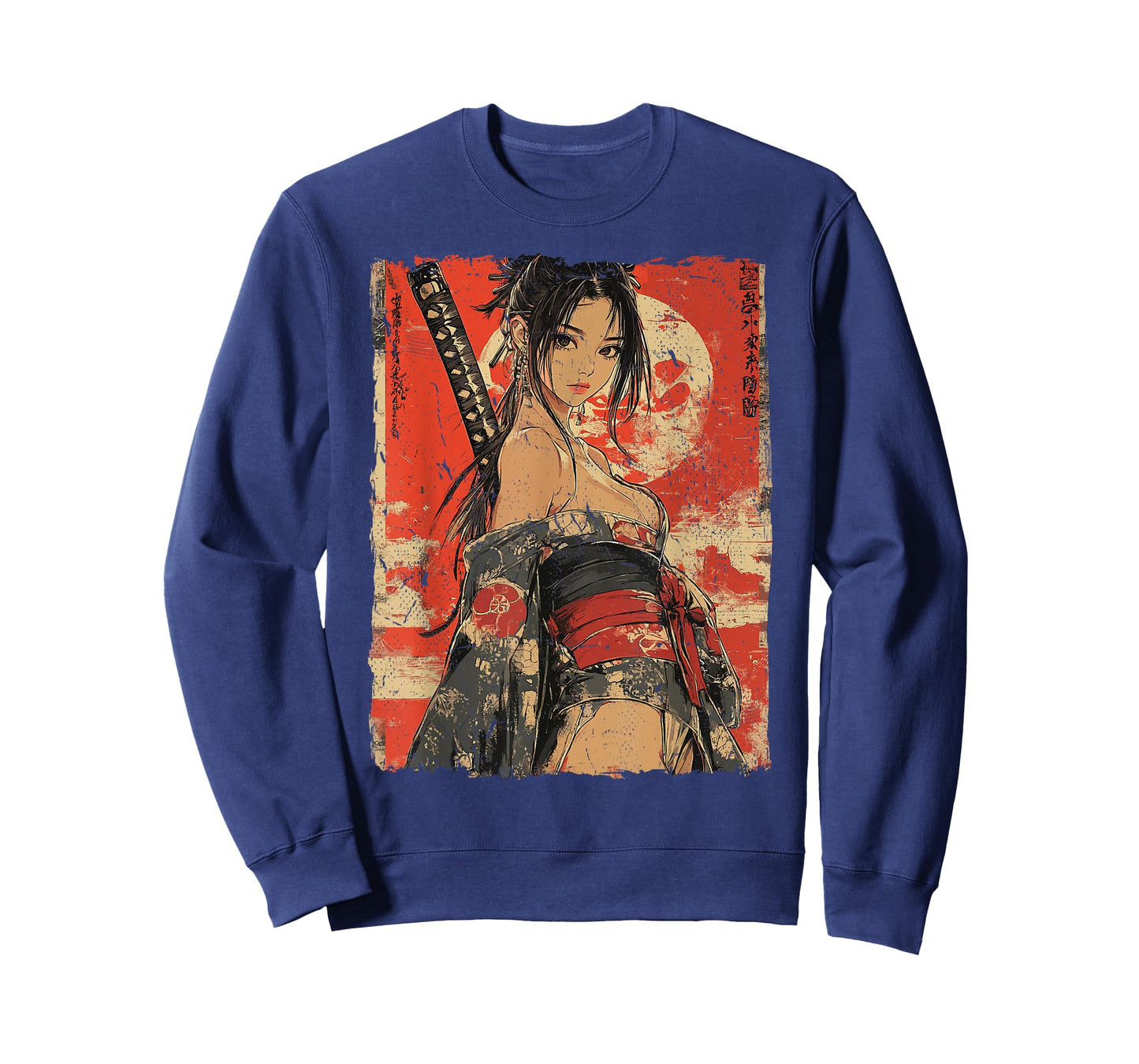 Samurai Warrior Waifu Girl Japanese Ukiyo-e Manga Samurai T-Shirt