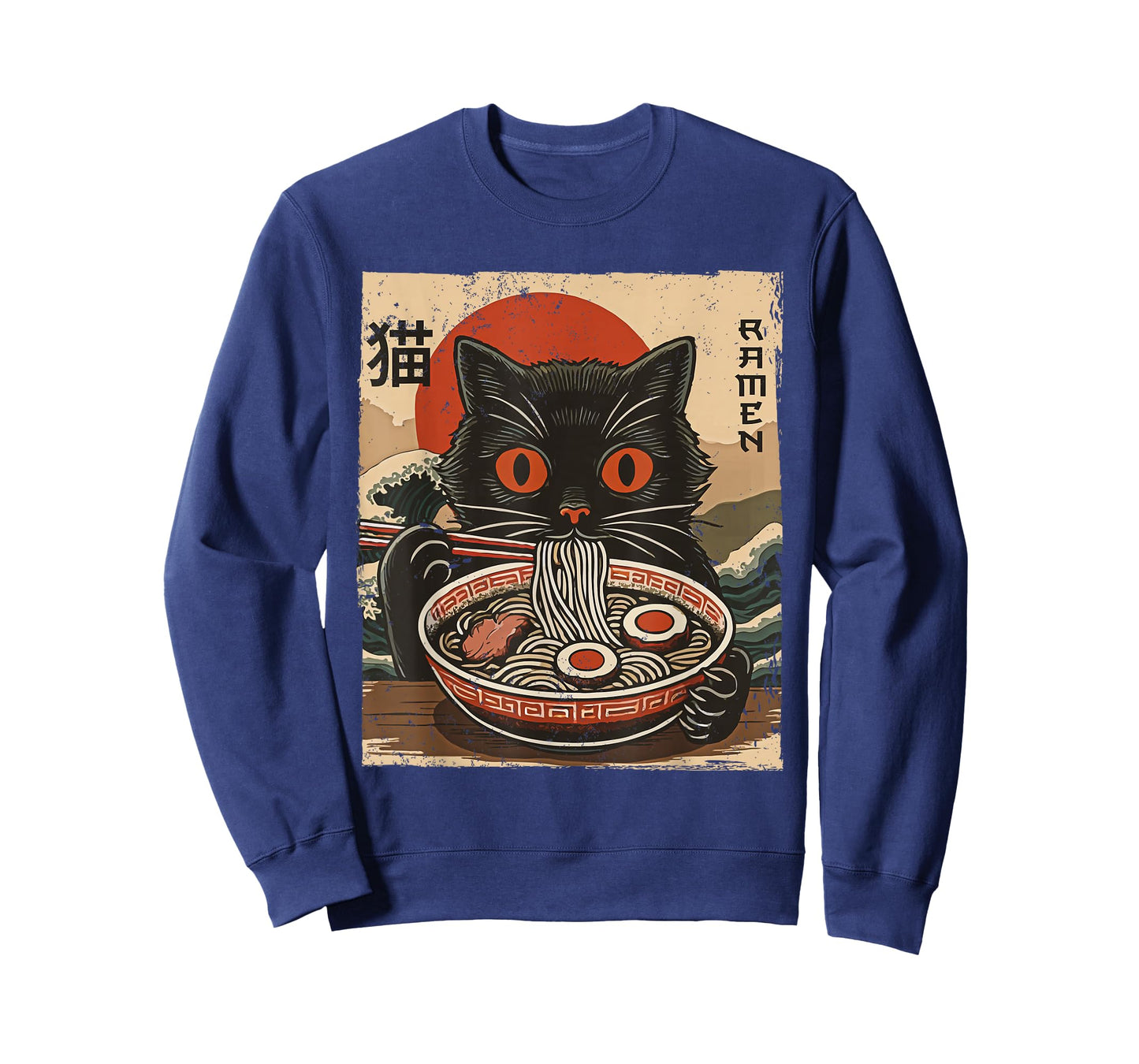 Kawaii Anime Cat Ramen Japanese Funny Graphic Tee Cat Lovers T-Shirt