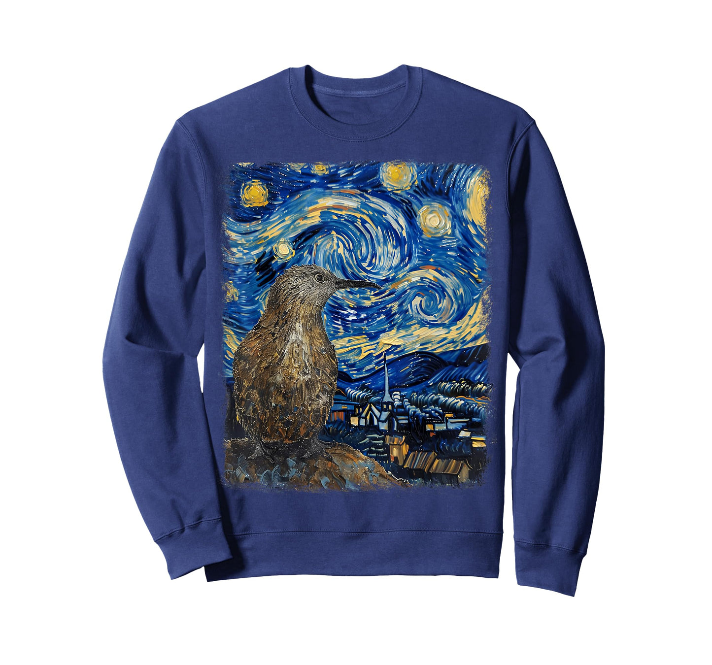 Kiwi Bird New Zealand Starry Night Painting T-Shirt