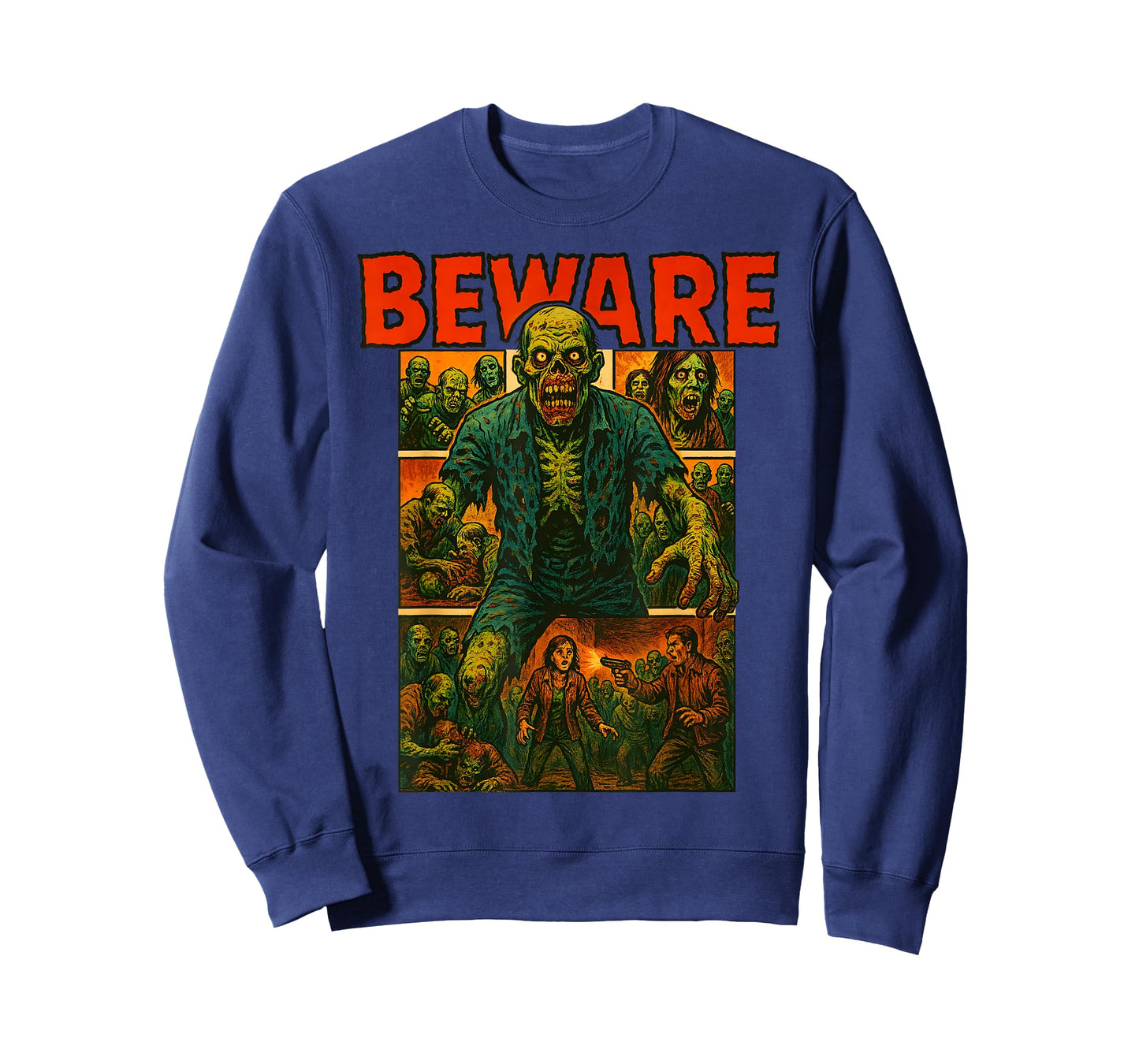 Zombie Tee Horror Movie Poster Vintage Comic Book Graphic T-Shirt