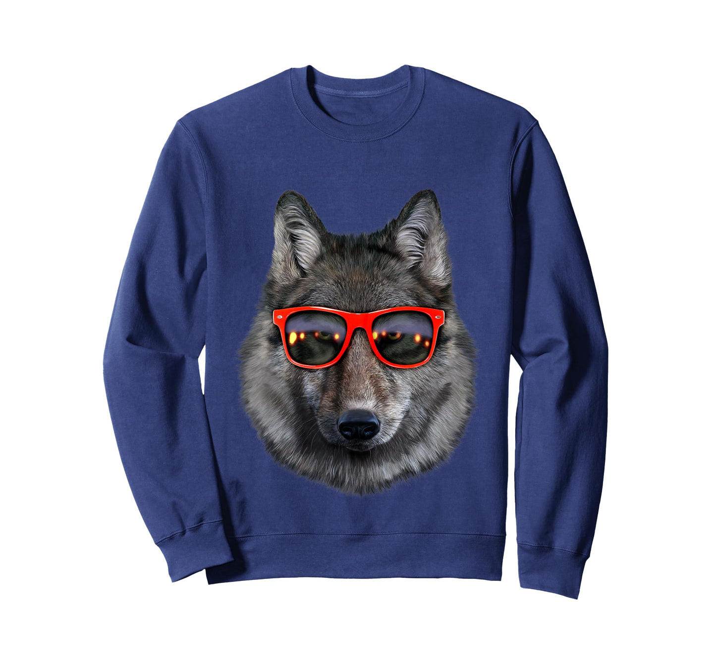 Wolf in Retro Sunglass Frame, Wolves T-Shirt