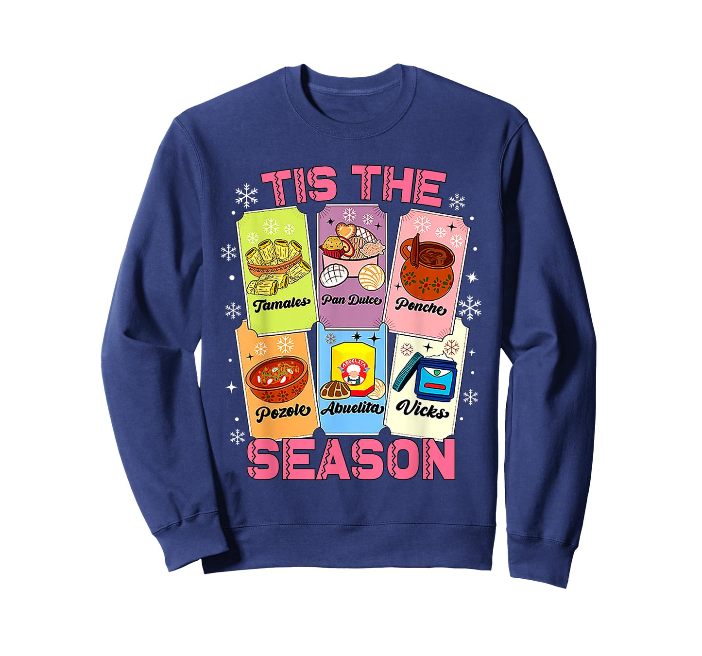 Tis The Season Xmas Card Mexican Christmas Pan Dulce Xmas T-Shirt