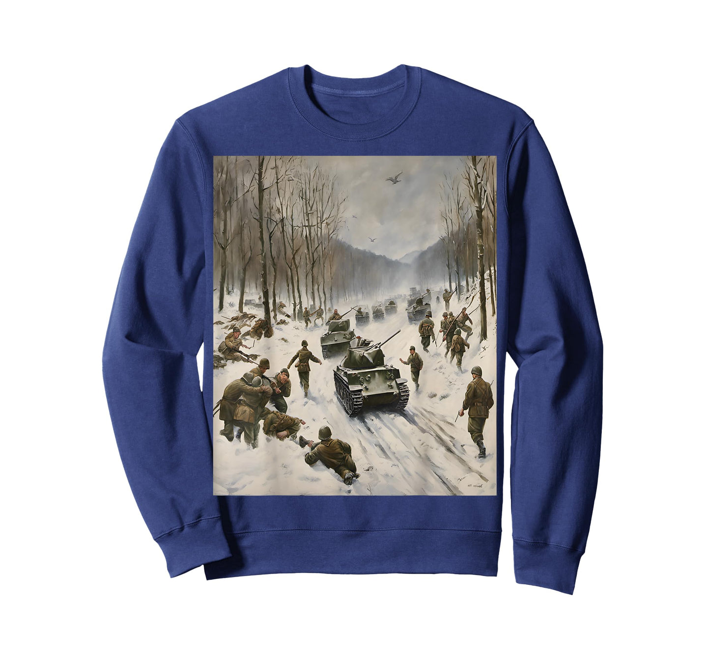 Battle Of The Bulge Winter Warfare Art T-Shirt