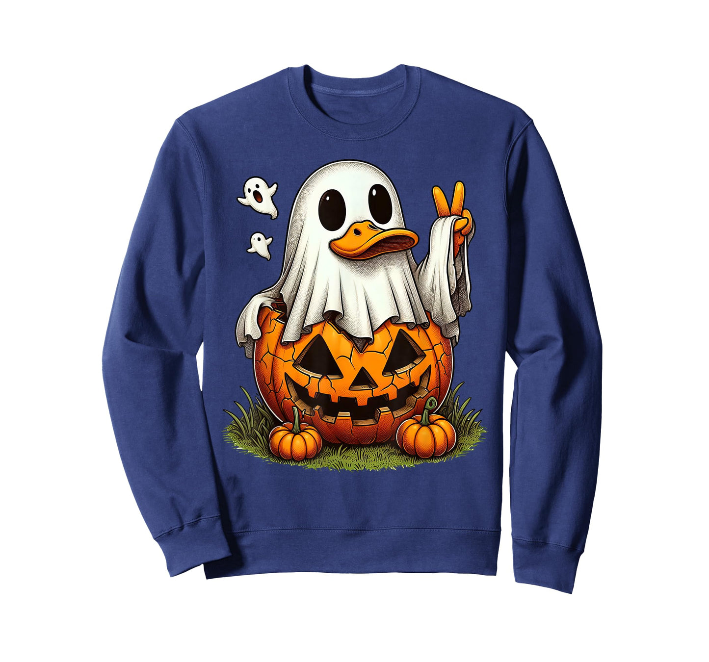 Funny Duck Boo Halloween Ghost Womens Mens Kids T-Shirt