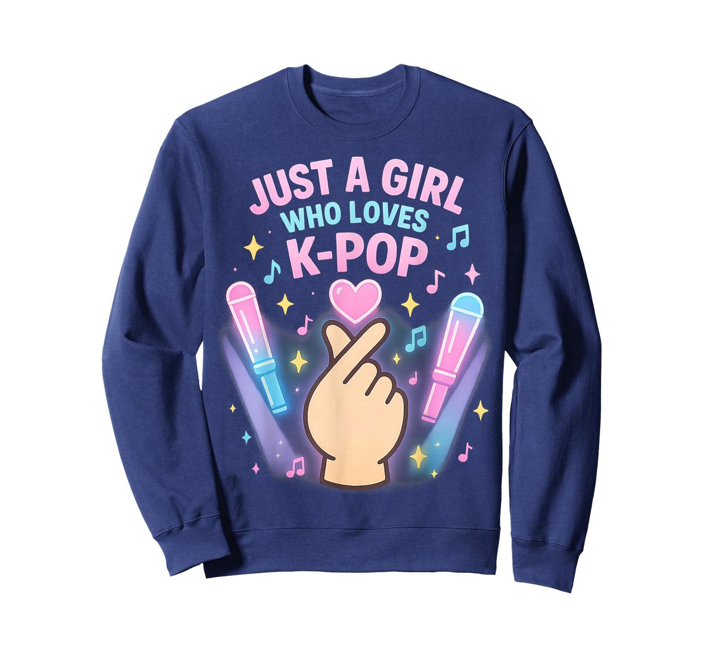 Kpop Concert Girl Light Stick Heart Pastel Concert Style T-Shirt