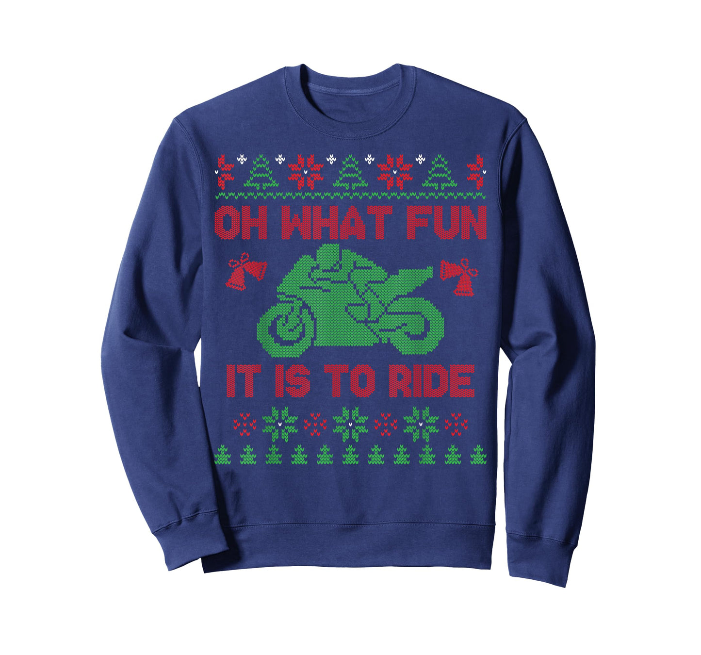 Oh What Fun It Is To Ride Xmas Ugly Motocross Christmas T-Shirt