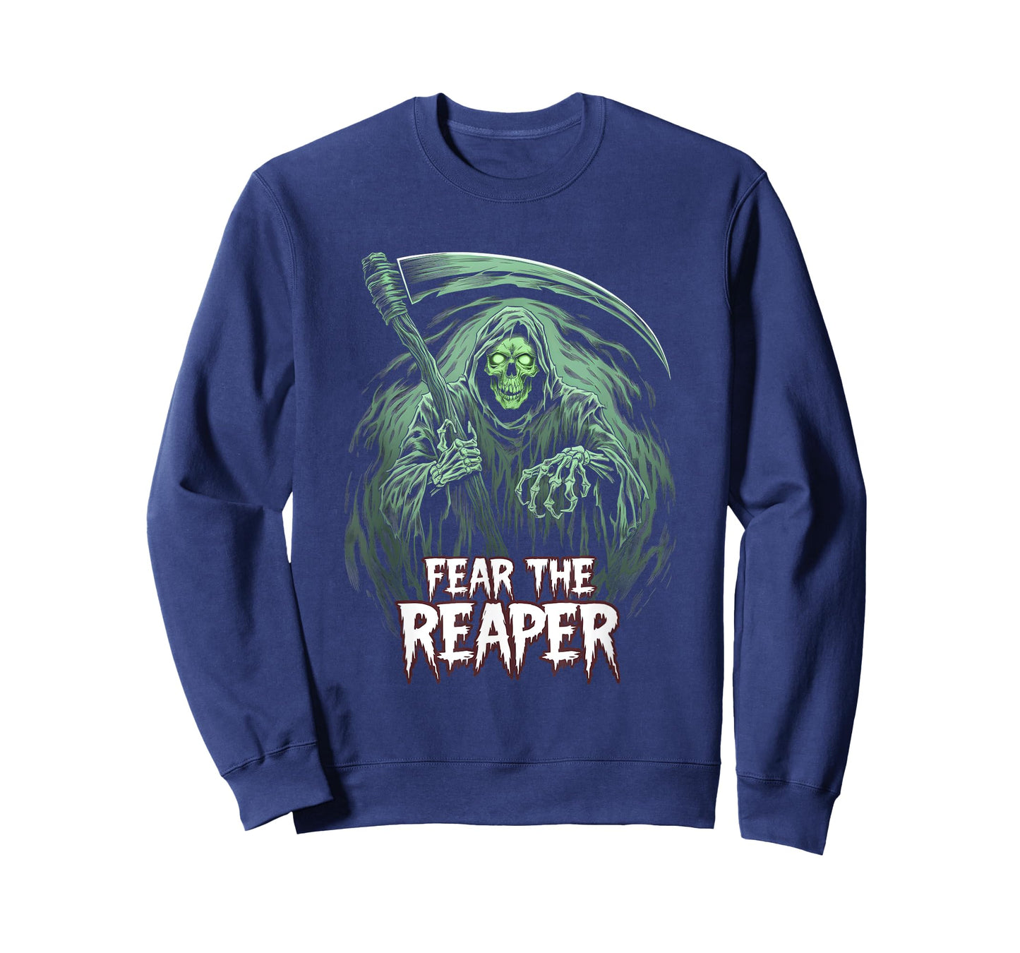 Grim Reaper Fear the Reaper Swirling Fog Art Horror Fans T-Shirt