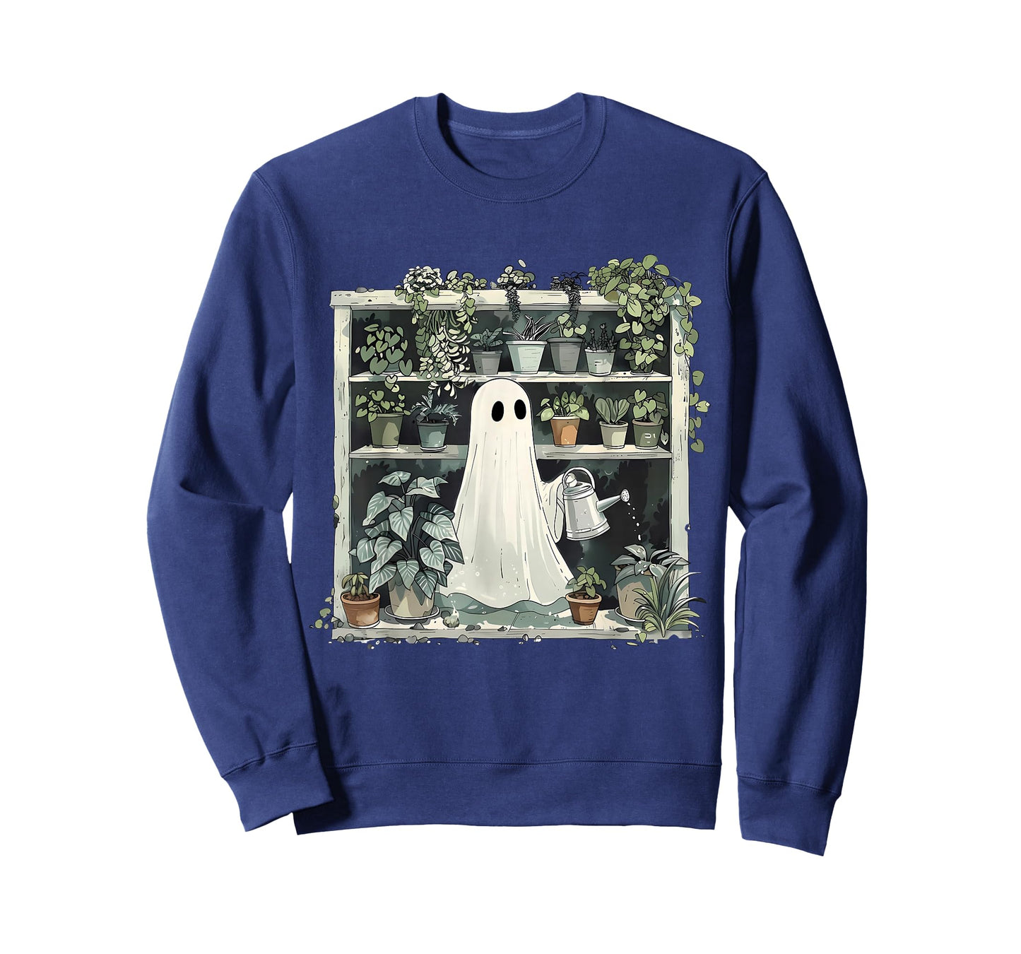 Cute Funny Ghost Boo Gardening Gardener Plants Halloween T-Shirt
