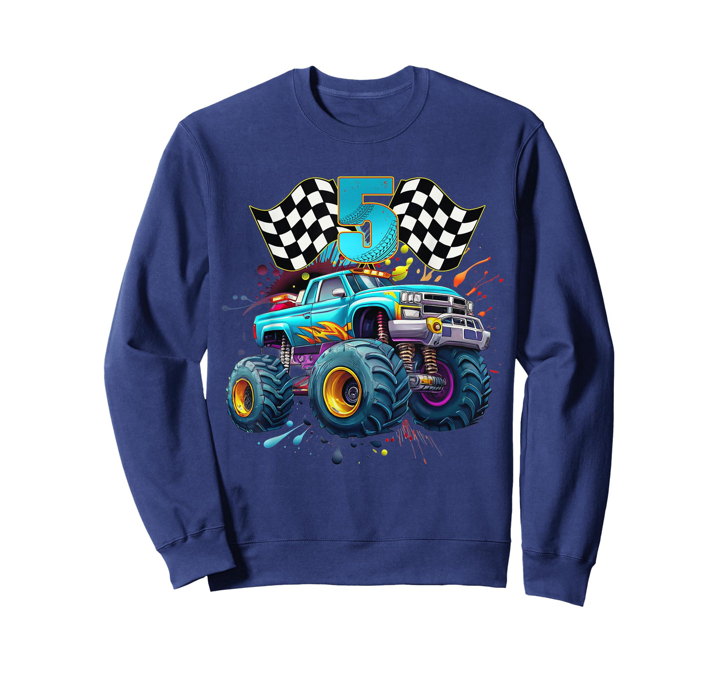 Birthday Monster Truck 5 year Old Boys 5th Awesome Party T-Shirt