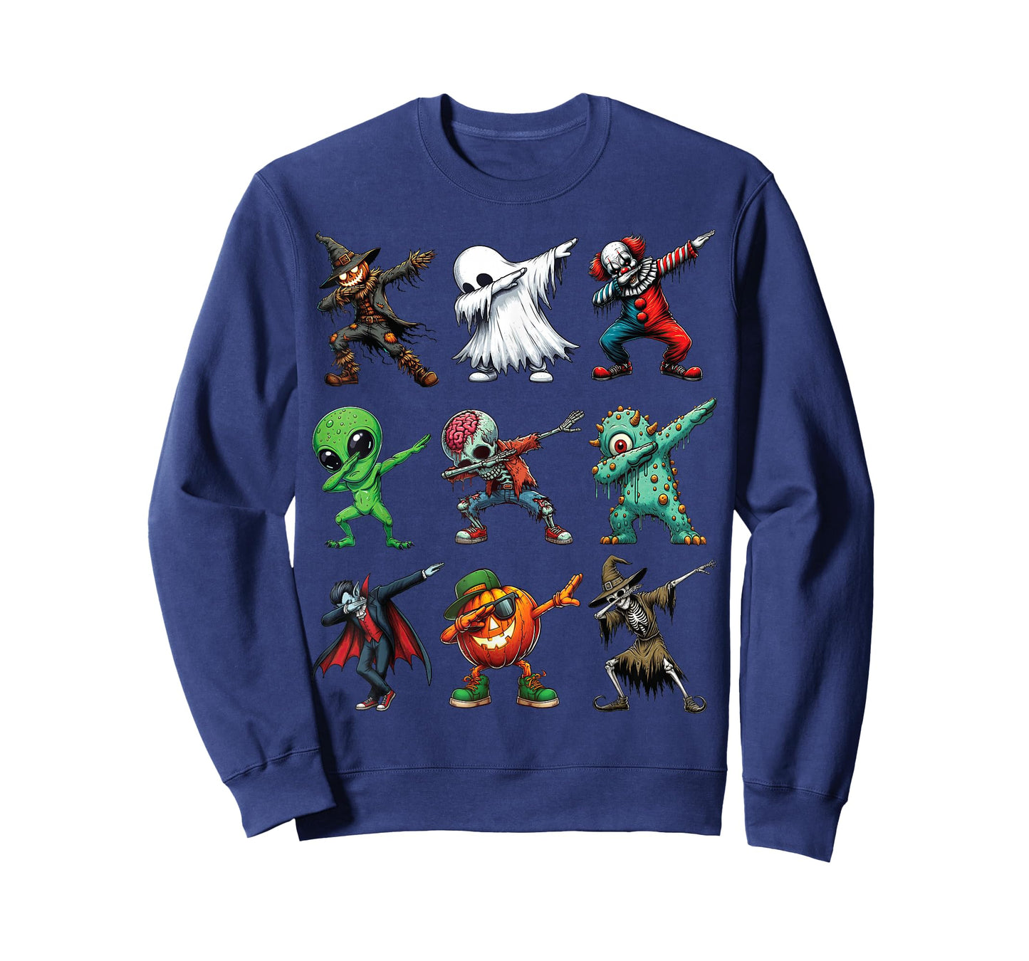 Dabbing Halloween Zombie Skeleton Pumpkin Scarecrow Ghost T-Shirt