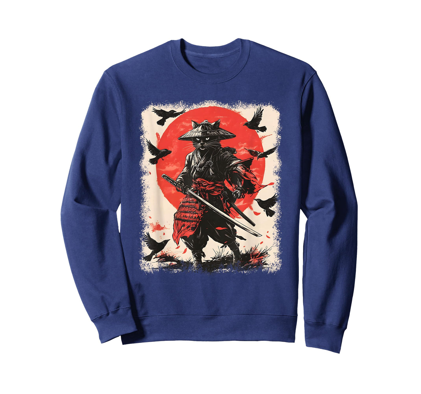 Samurai Cat, Japanese Warrior Art | Anime & Vintage Samurai T-Shirt