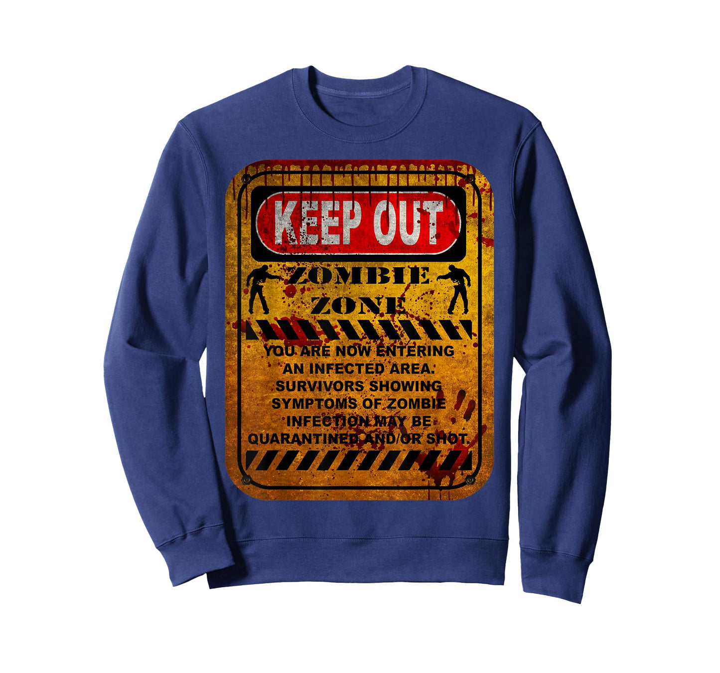Zombie Zone Warning Sign T-Shirt