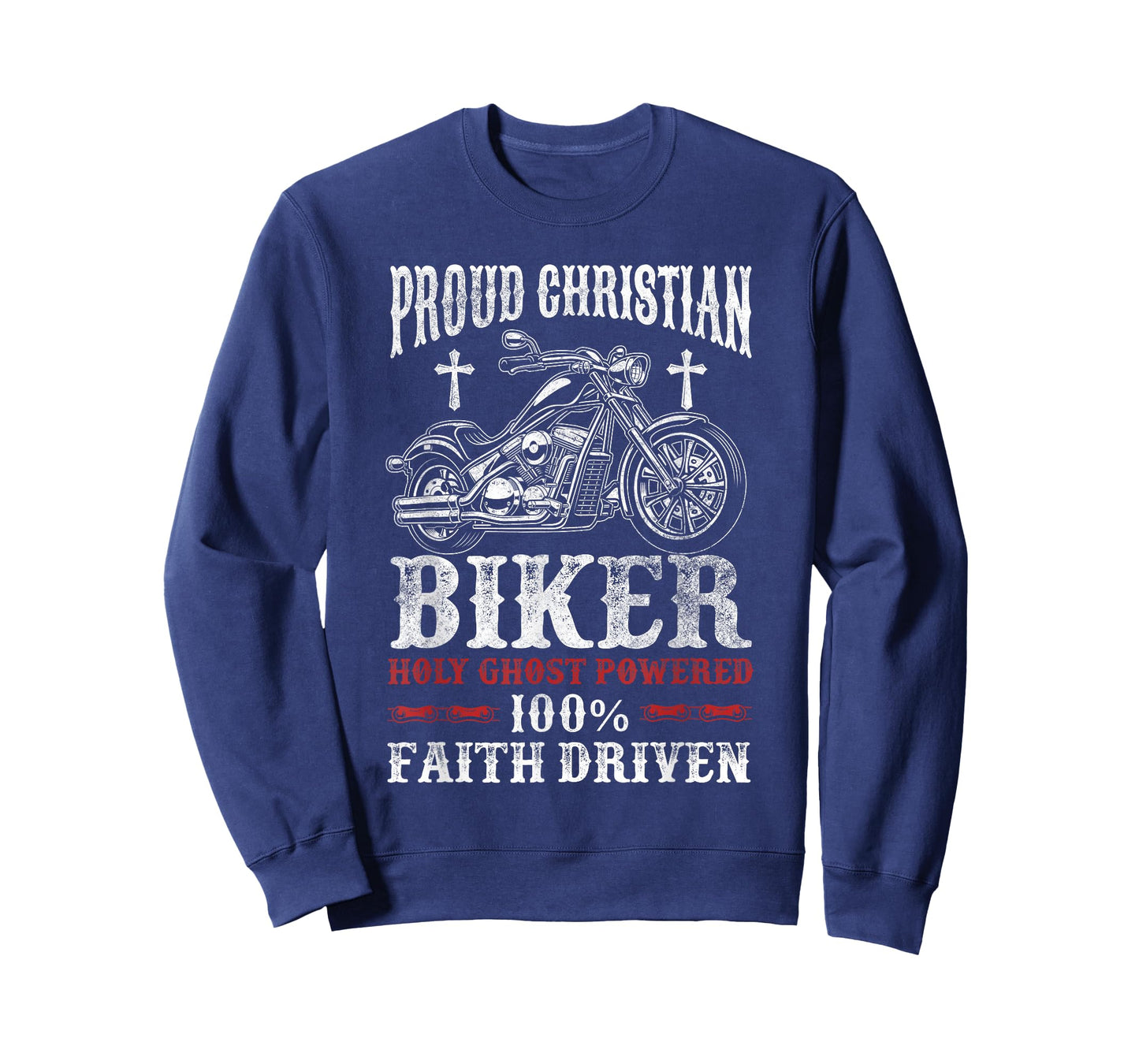 Motorcycle Proud Christian Biker Faith Driven T-Shirt