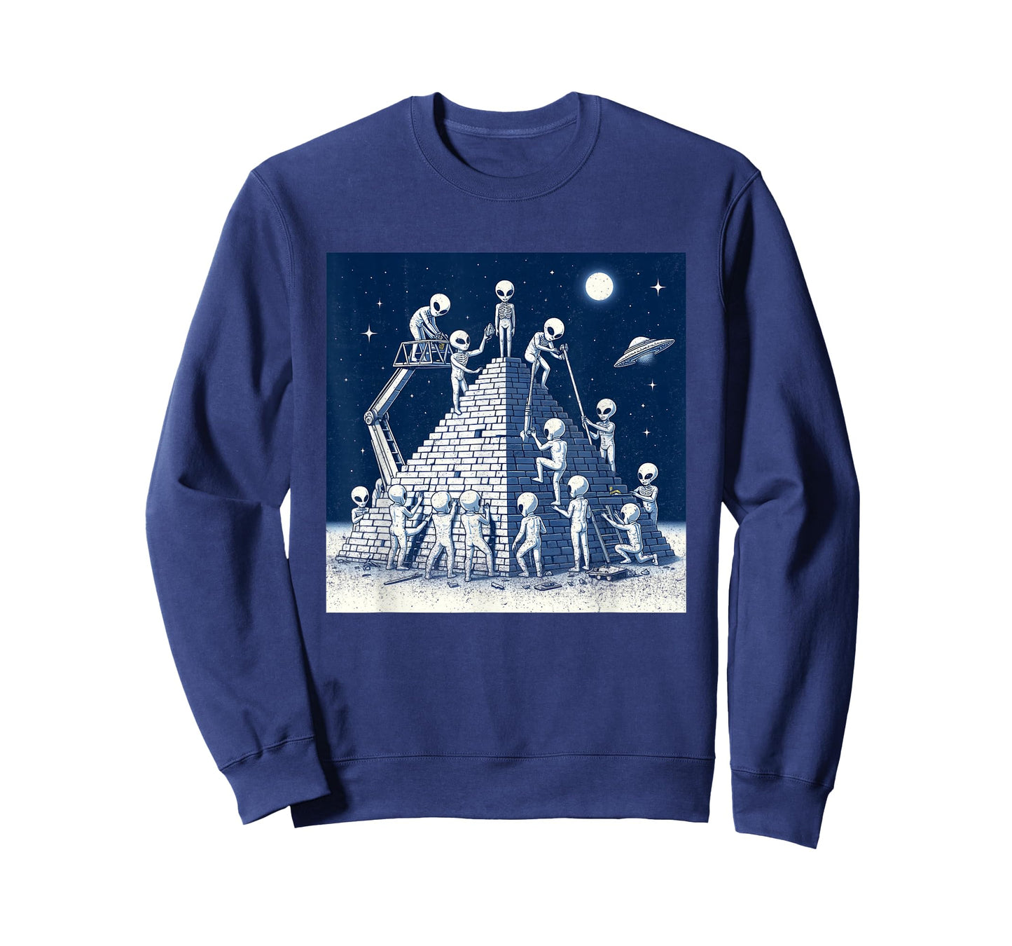 Aliens Building Pyramid T-Shirt