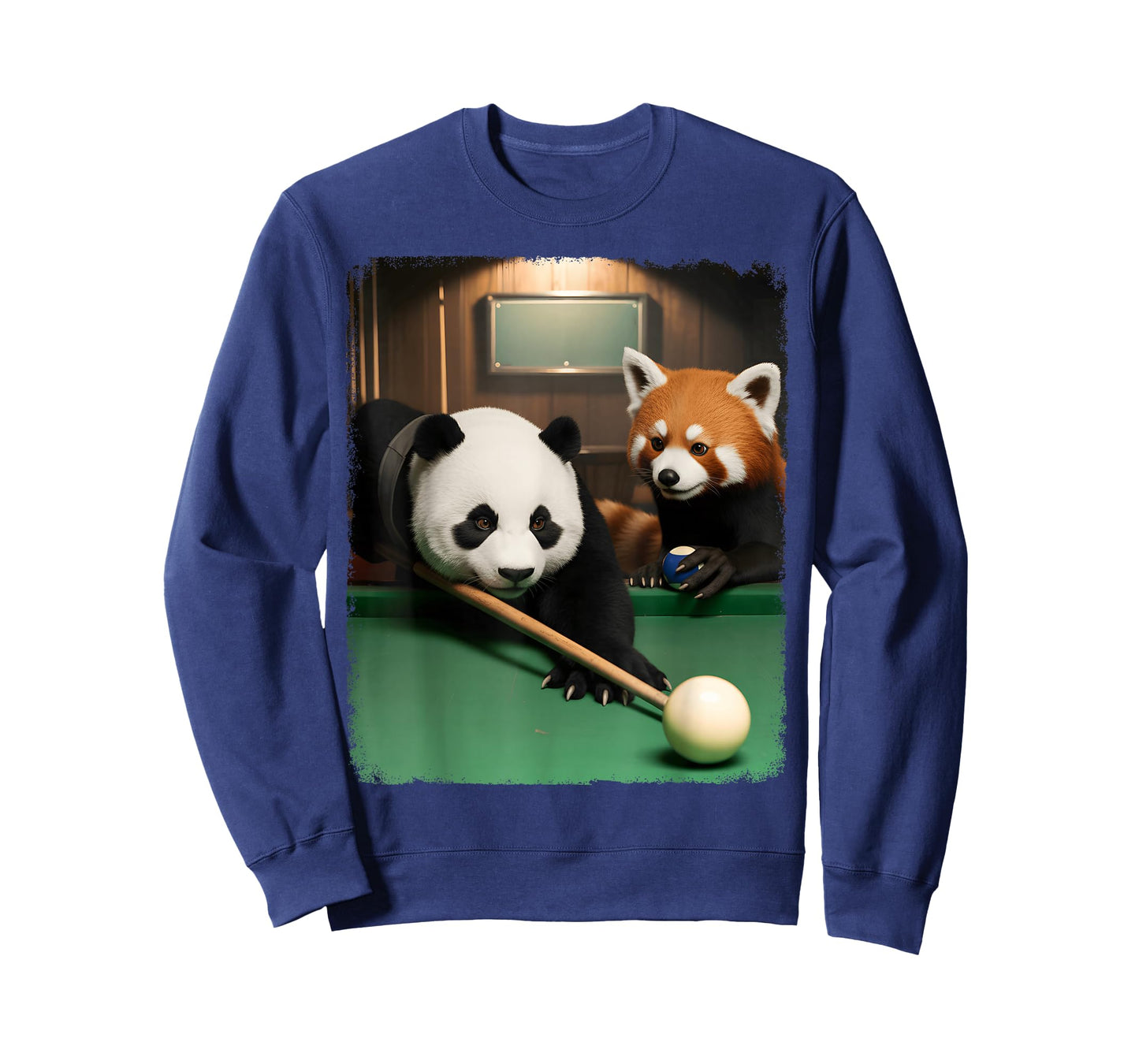Funny Red Fox Panda Pool Game Billiard Lover Art Design T-Shirt