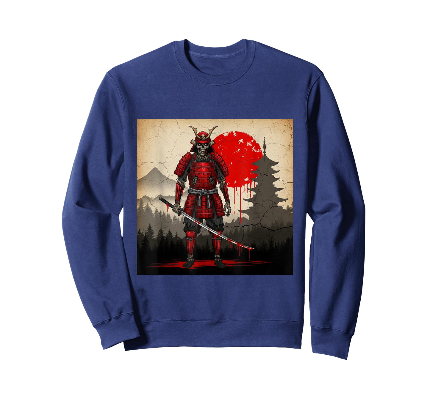 Immortal Samurai Skeleton Warrior Japanese Dark Fantasy T-Shirt