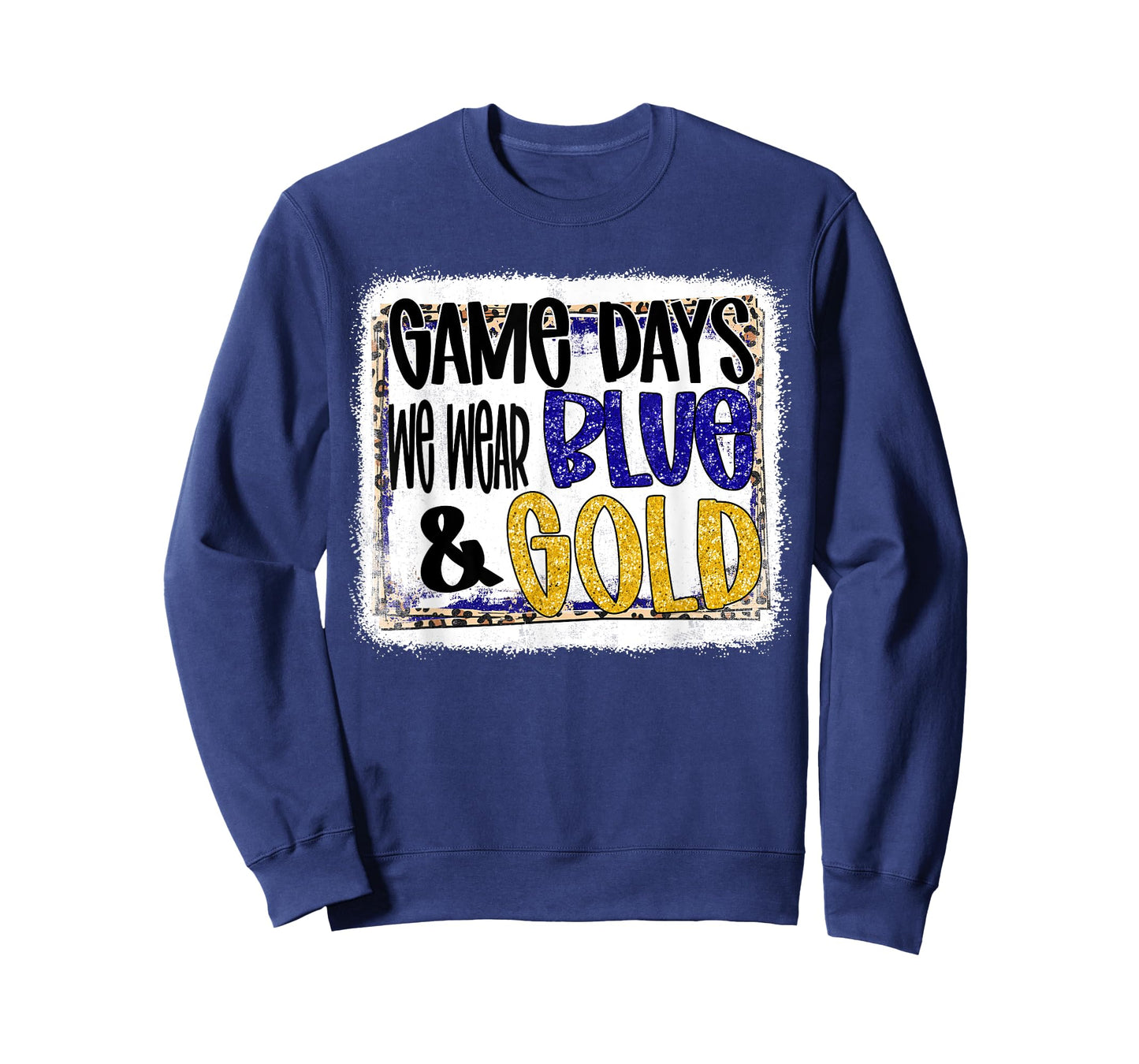 On Gameday Football We Wear Blue And Gold School Spirit T-Shirt