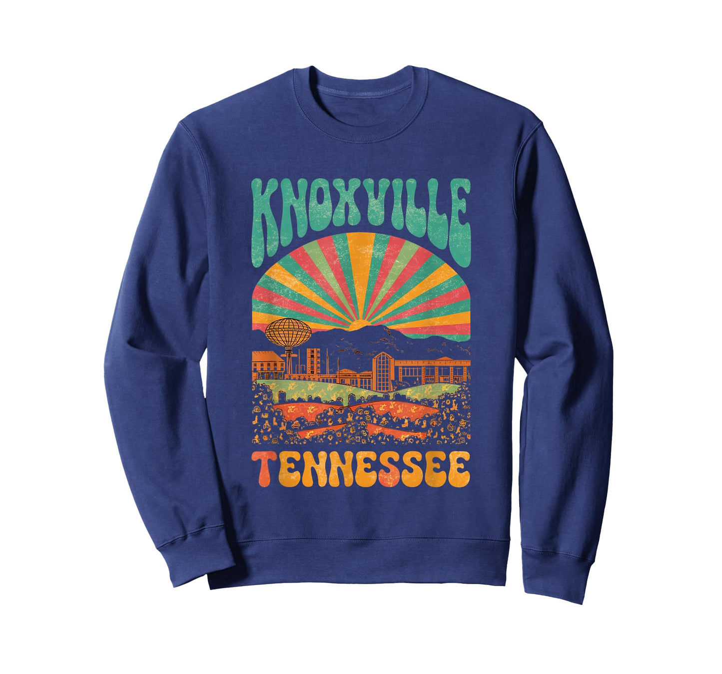 Vintage Knoxville Tennessee Sunset Skyline Cityscape Retro T-Shirt