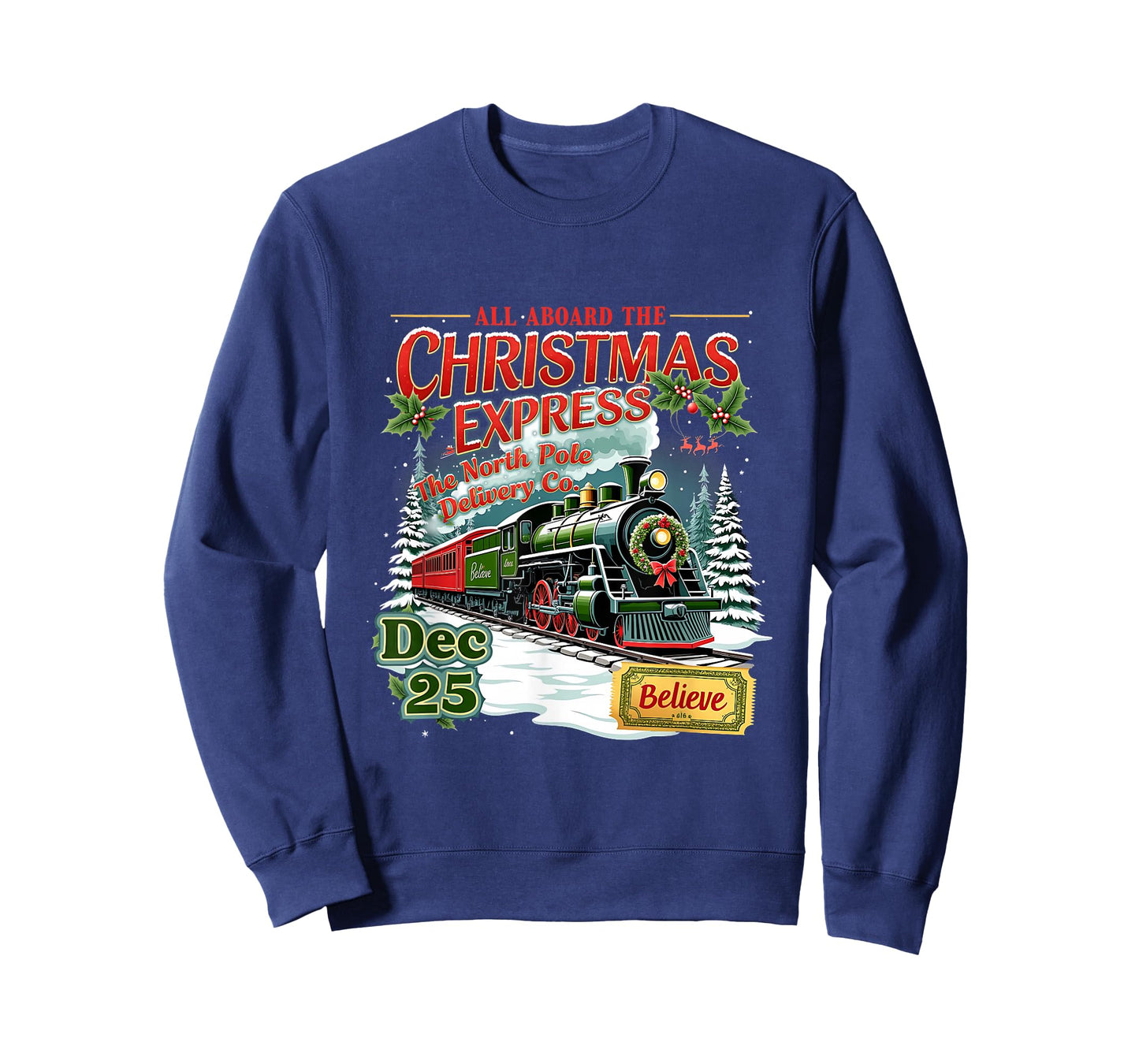 Believe Wonderland Express Train All Aboard Christmas Town T-Shirt