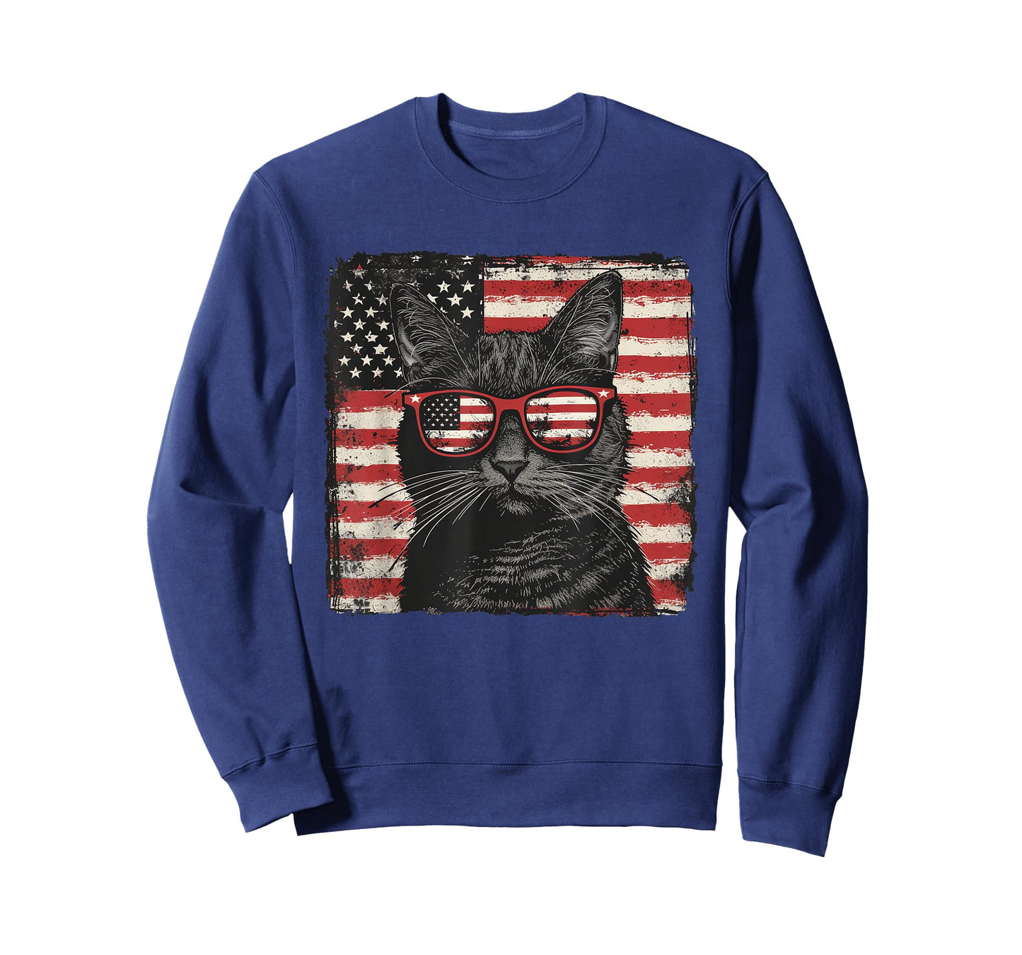 American Patriot Cat Shirt Fourth of July Lover T-Shirt