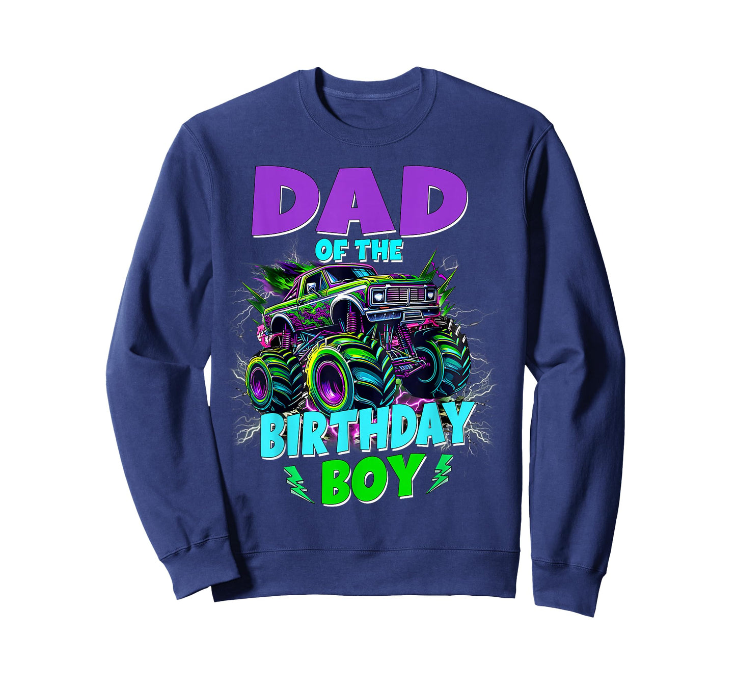 Funny Dad of The Birthday Boy Monster Truck Family Matching T-Shirt