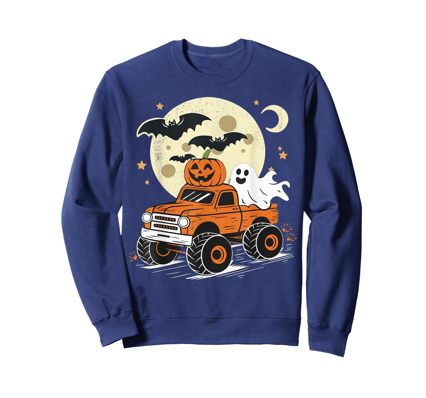 Monster Truck Ghost Pumpkin Halloween for Men Women Kids T-Shirt