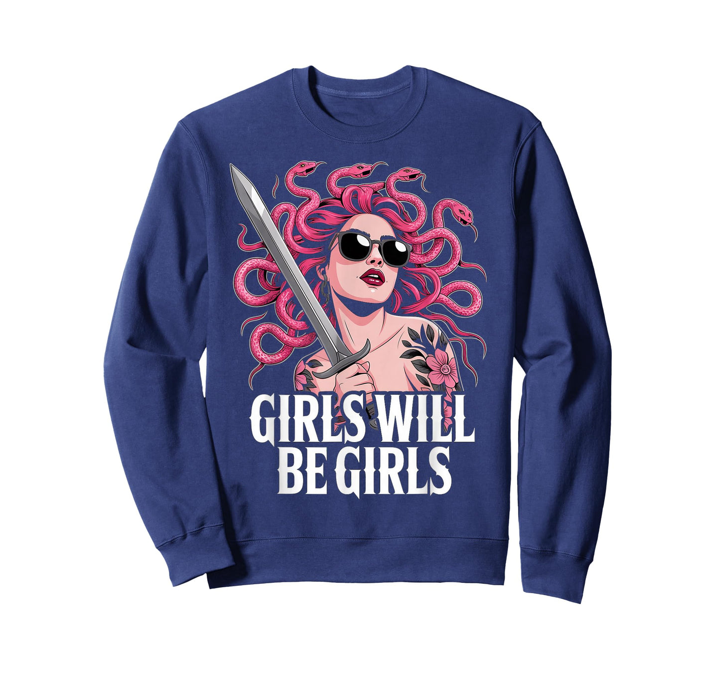 Girls Medusa Greek Mythology Goddess Female Medusa T-Shirt