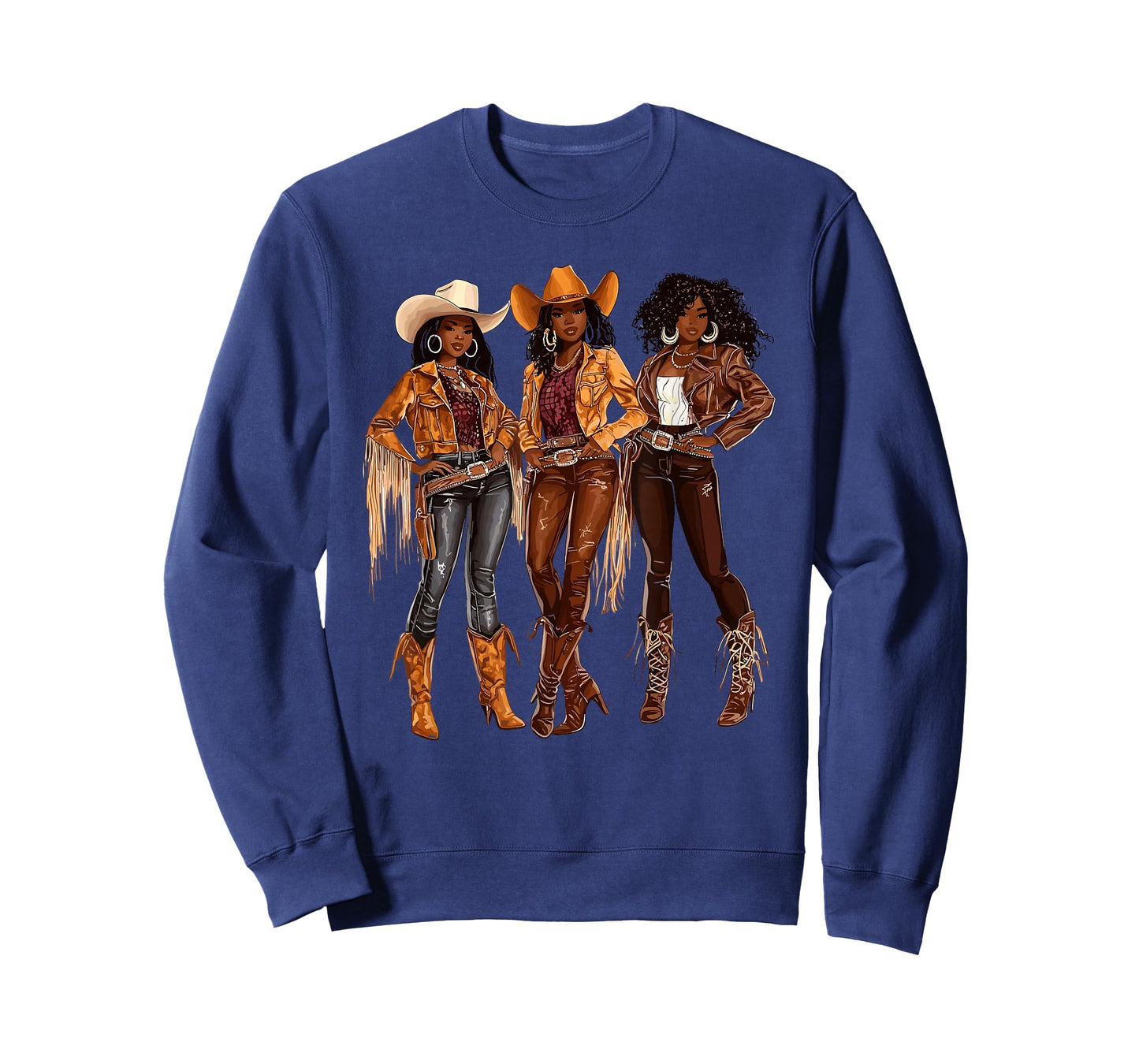 Black African American Cowgirl Western Country Texas Rodeo T-Shirt