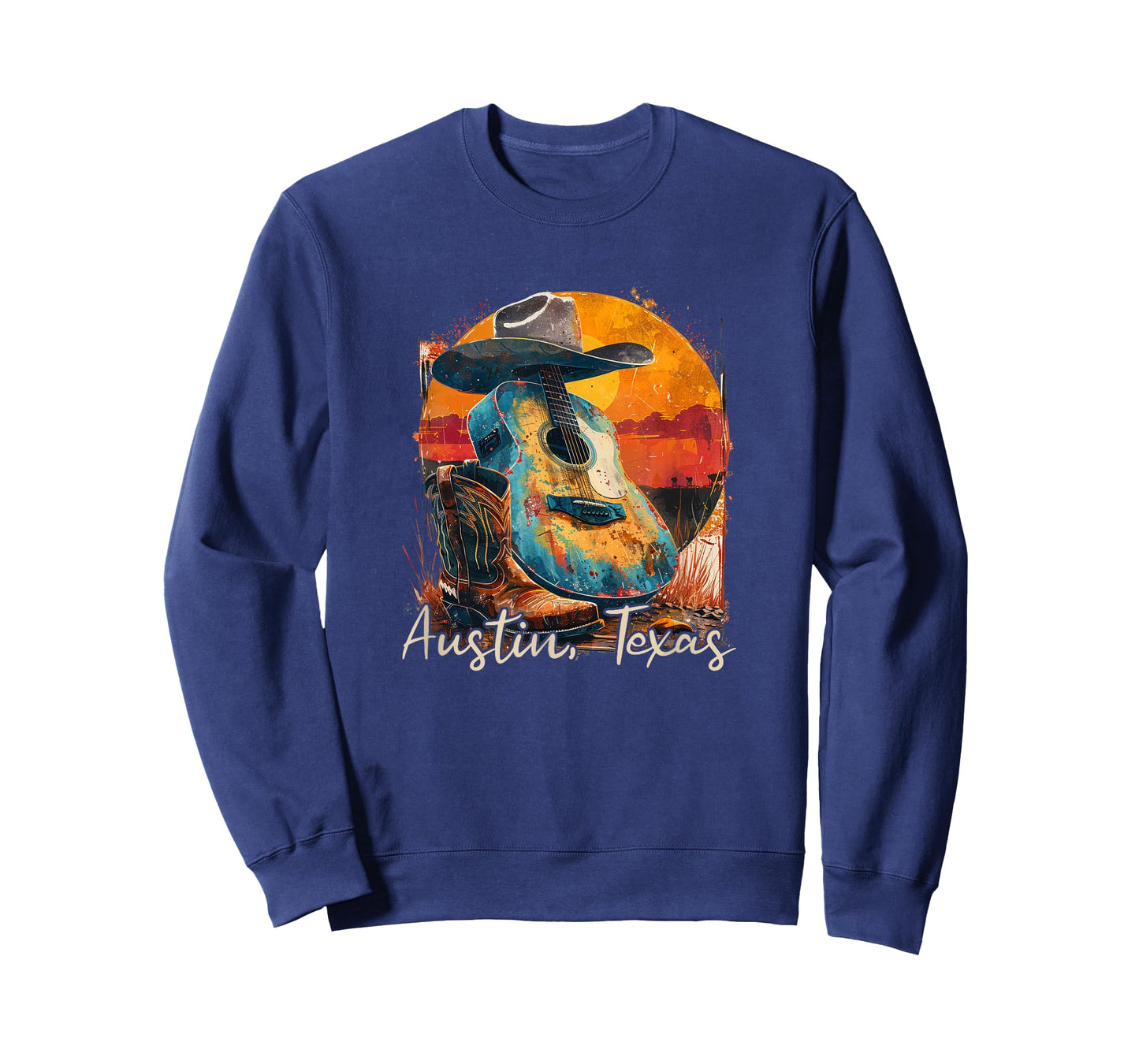 Austin Texas TX | Guitar Musician Cowboy T-Shirt