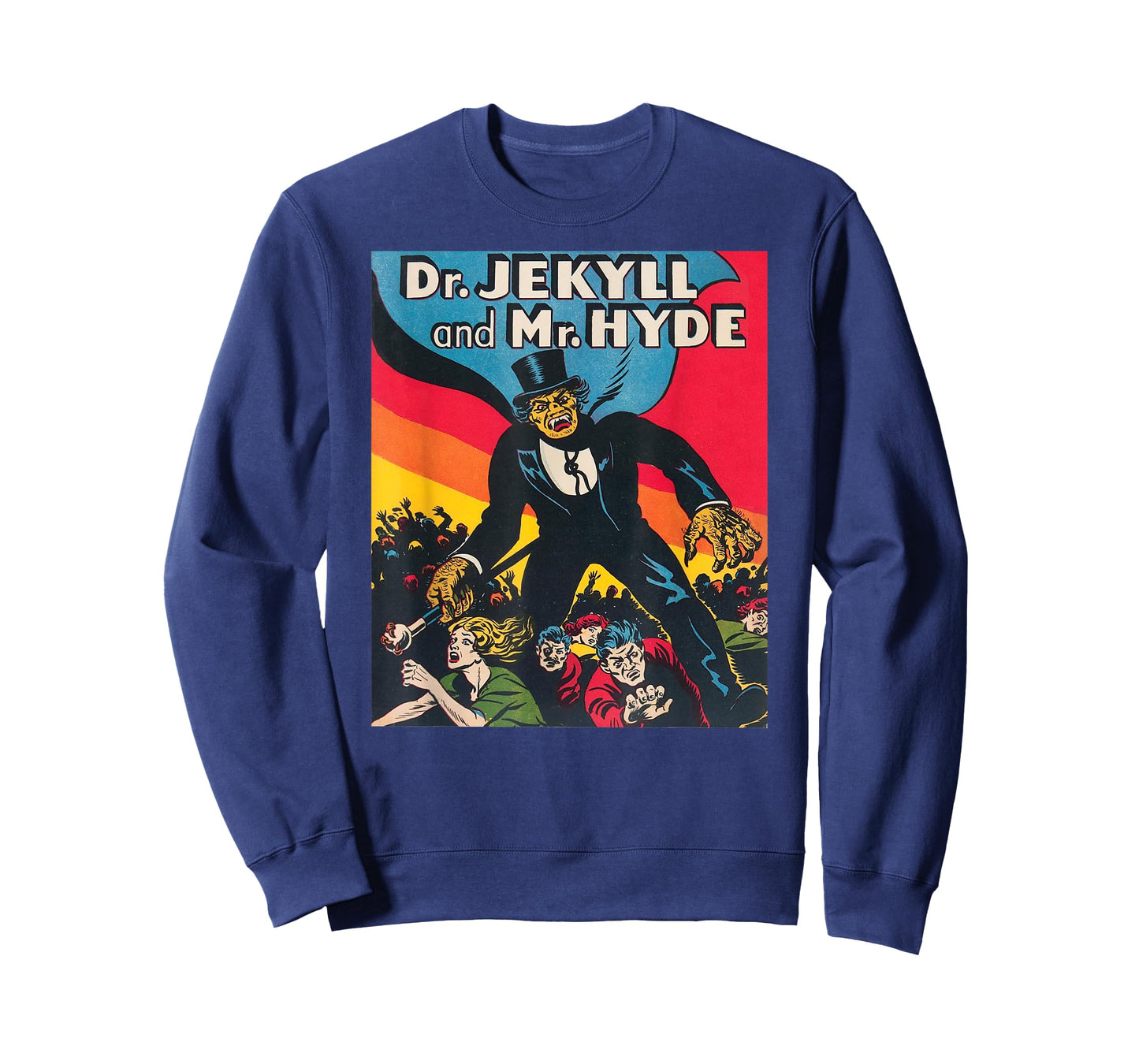 Dr. Jekyll & Mr. Hyde T-Shirt Art - Retro Halloween Monster T-Shirt