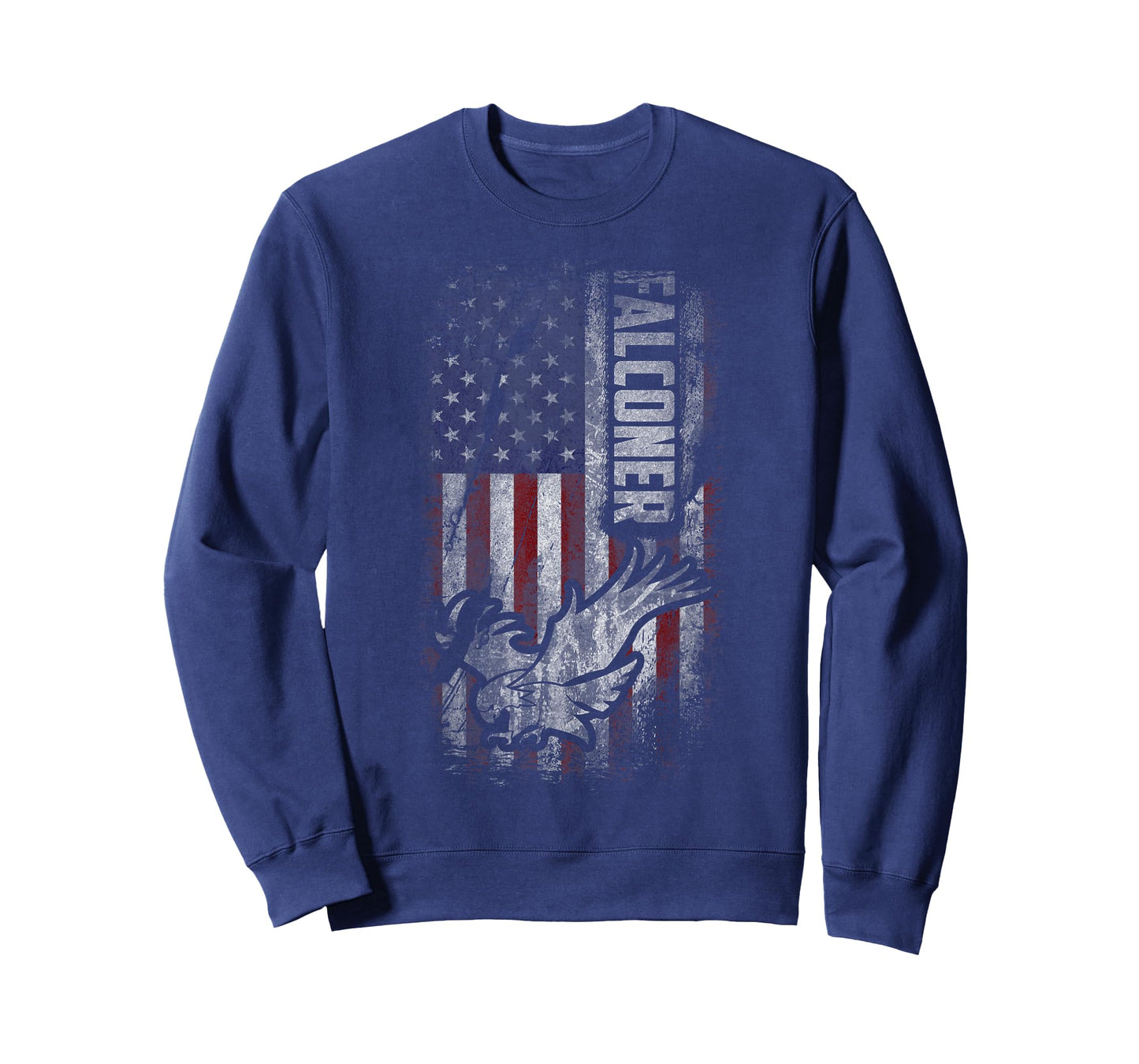 American Falconer Patriot Grunge USA Flag Falconry Gift T-Shirt