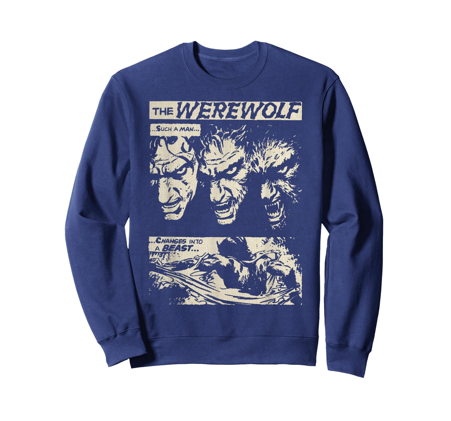 Classic Horror Movie Monster Horror Comic Werewolf Man Wolf T-Shirt