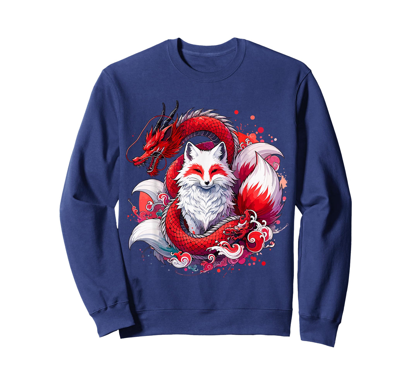 Nine-tailed Fox Kitsune Dragon Japanese T-Shirt