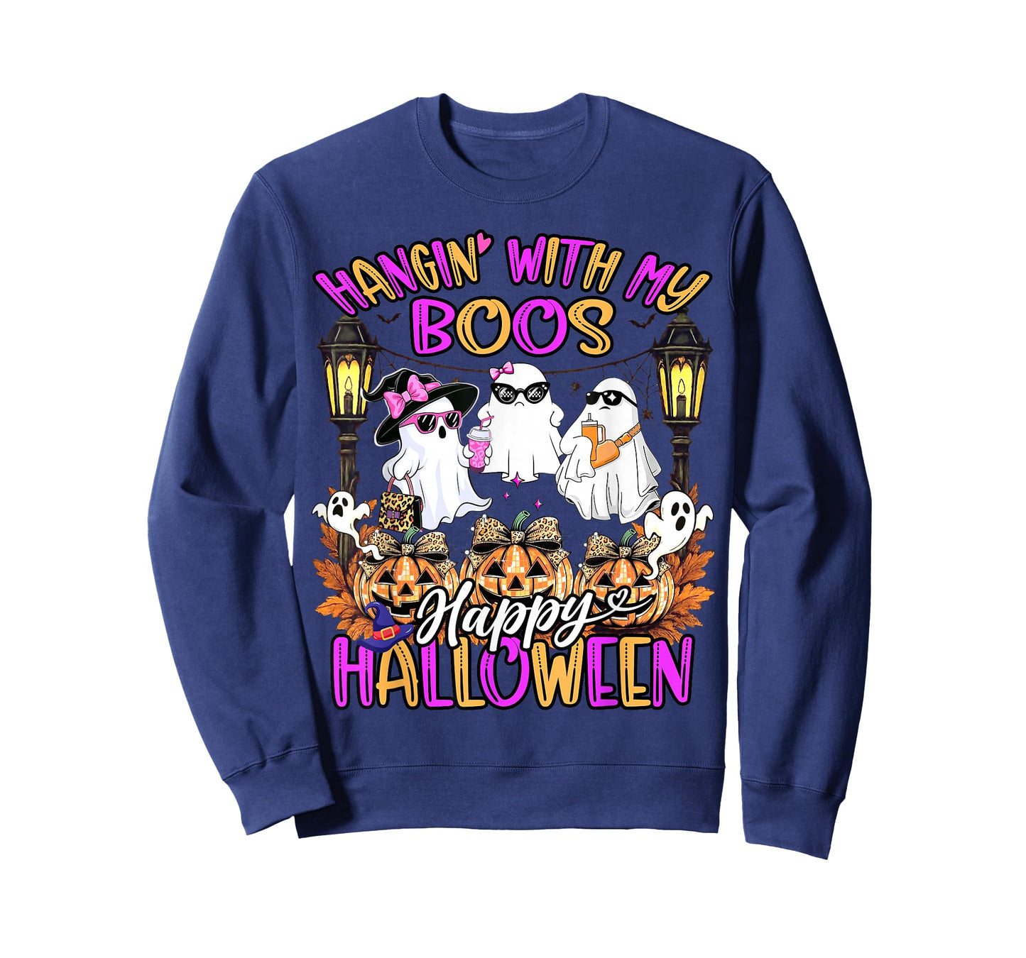 Hangin' with My Boos Cute Boujee Ghosts Halloween Costume T-Shirt