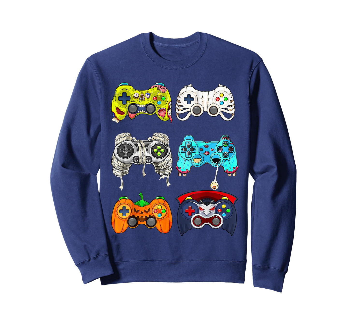 halloween skeleton zombie gaming controllers mummy T-Shirt