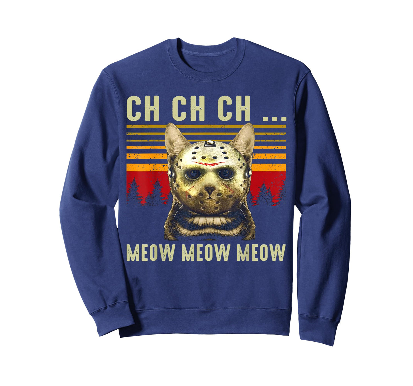 Ch Ch Ch Meow Meow Scary Friday Costume Halloween Cat T-Shirt