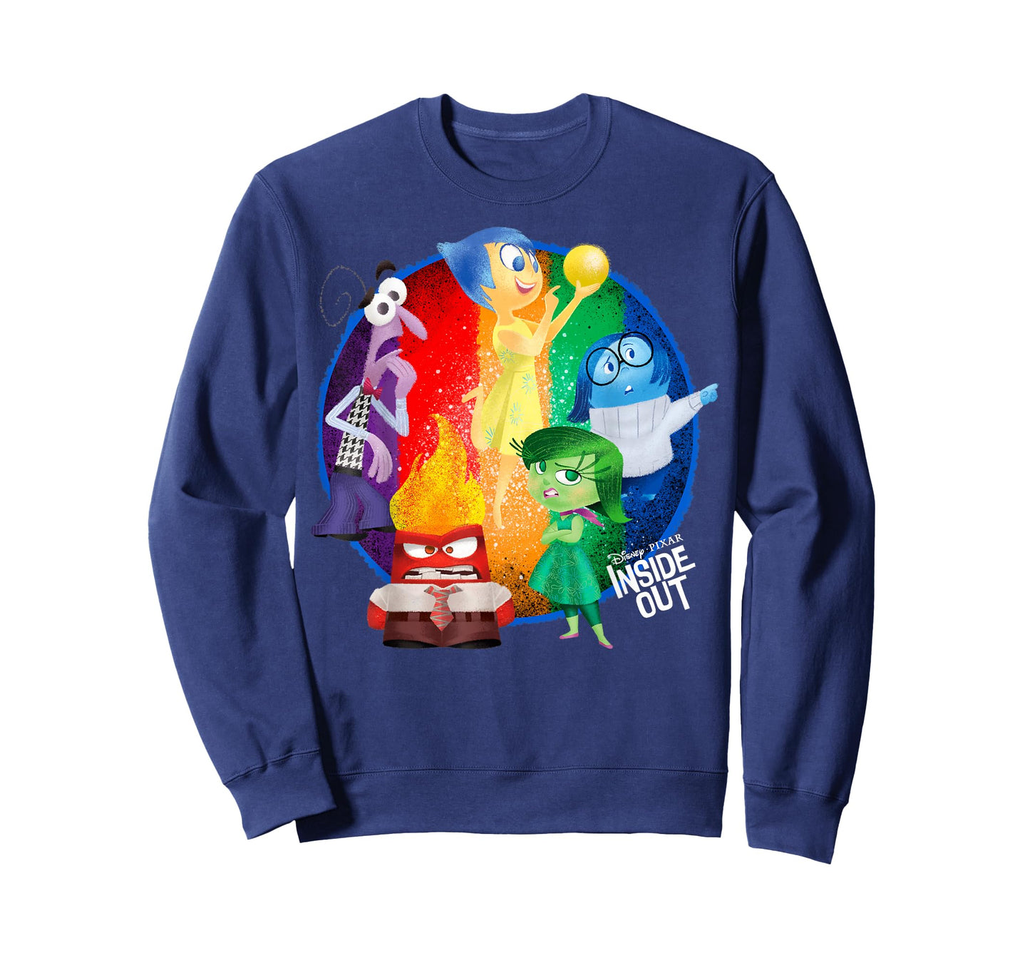 Disney Pixar Inside Out Colorful Circle Group Shot T-Shirt T-Shirt