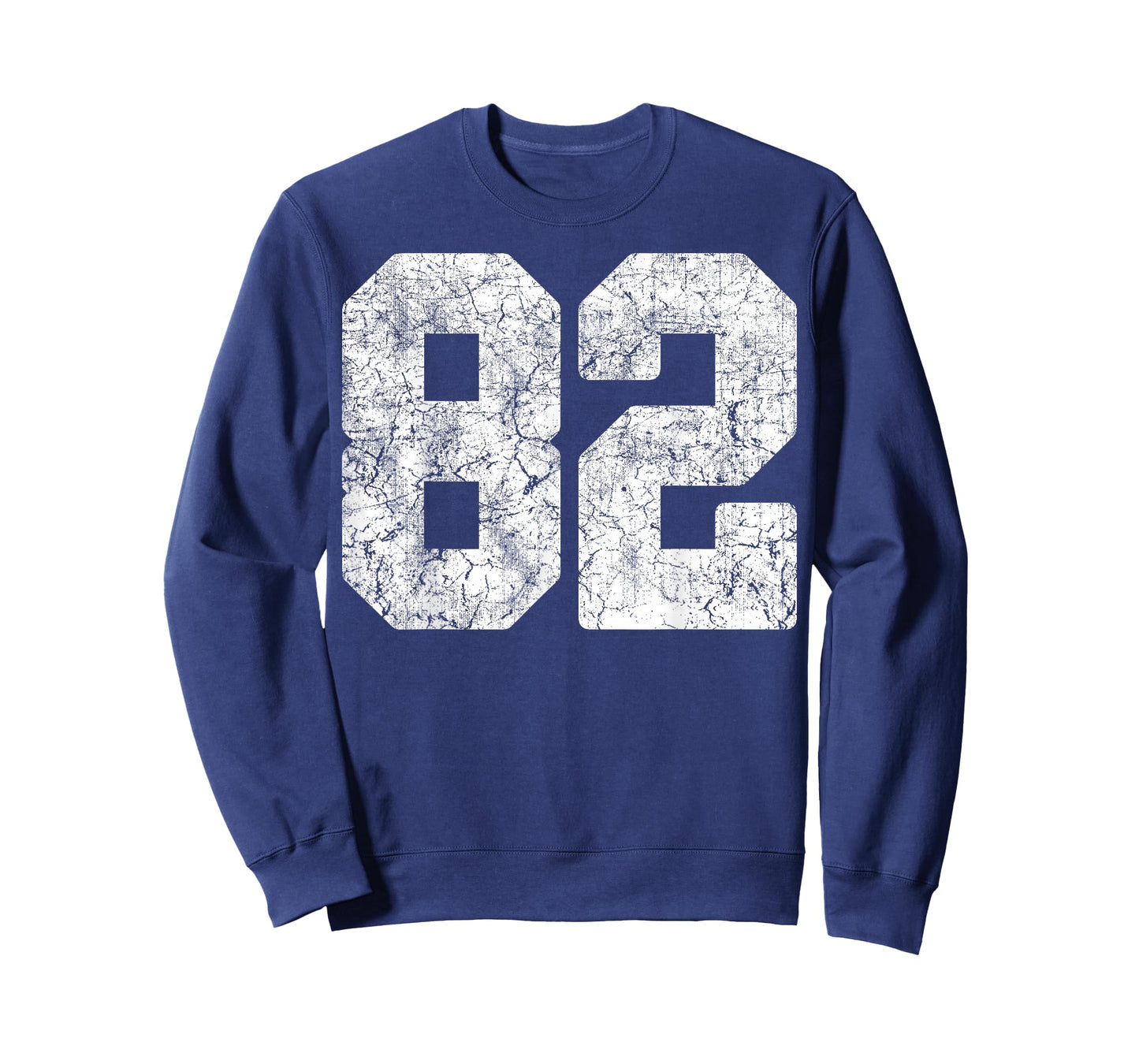 Distressed White Number 82 Jersey Player Uniform #82 Grunge T-Shirt