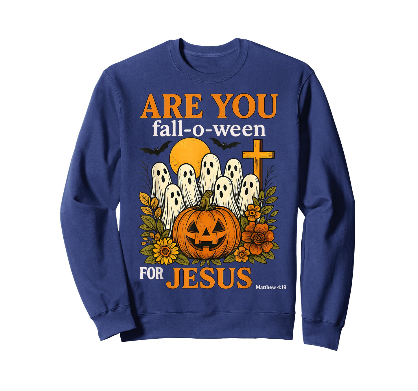 are You Fall-O-Ween Jesus Christian Halloween Ghost Pumpkin T-Shirt