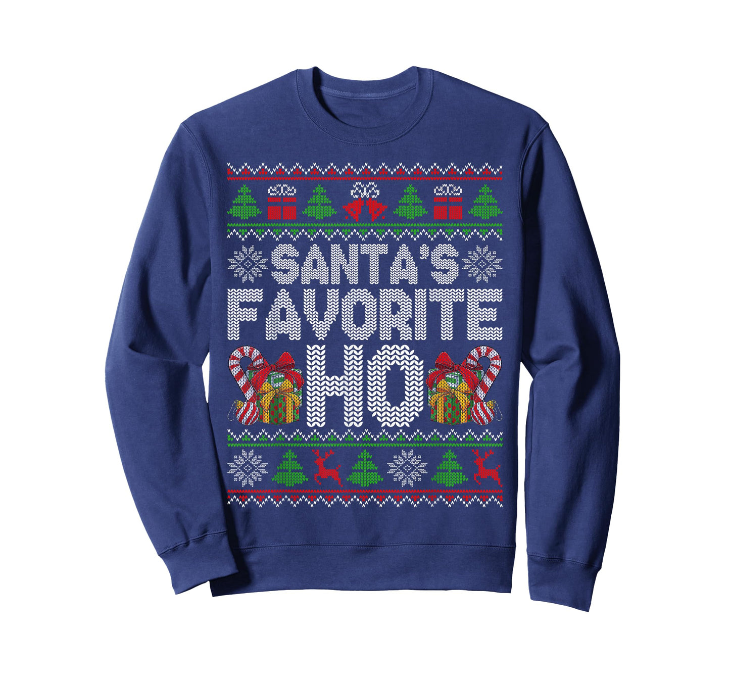 Funny Santa's Favorite HO Ugly Christmas Sweater Xmas Pajama T-Shirt