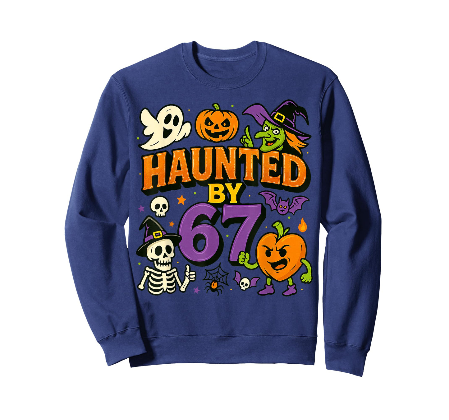 Haunted by 67 Funny Ghost Pumpkin Witch Halloween Costume T-Shirt