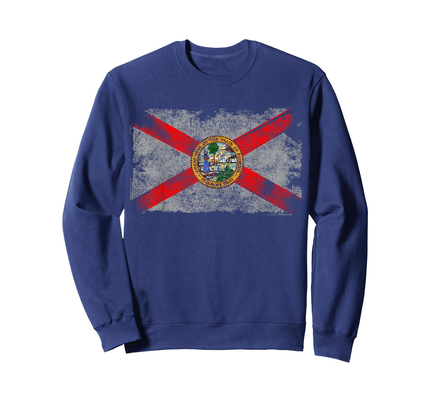 Distressed Vintage Retro USA Patriotic FL State Florida Flag T-Shirt