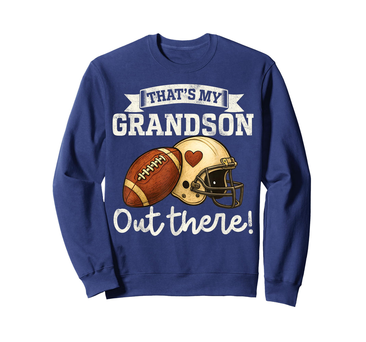 That's My Grandson Out There Funny Football Grandpa Grandma T-Shirt